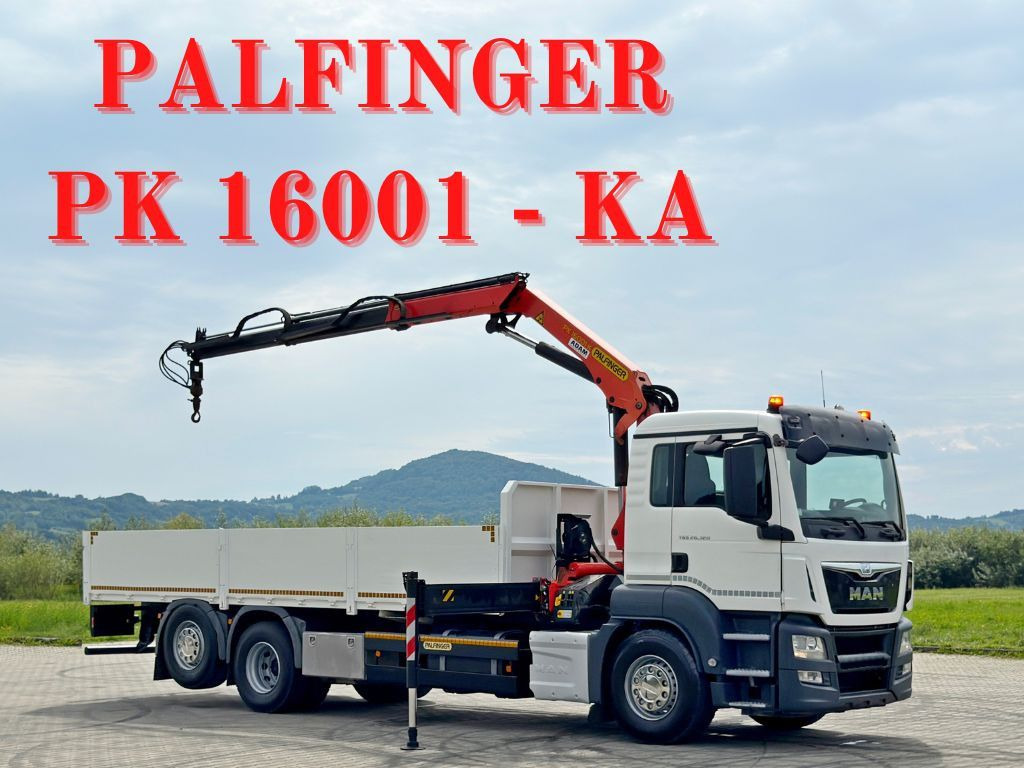 MAN TGS 26.320*PRITSCHE 7,20 / PK 16001-KA + FUNK - Camion cu macara: Foto 1 MAN TGS 26.320*PRITSCHE 7,20 / PK 16001-KA + FUNK - Camion cu macara: Foto 1