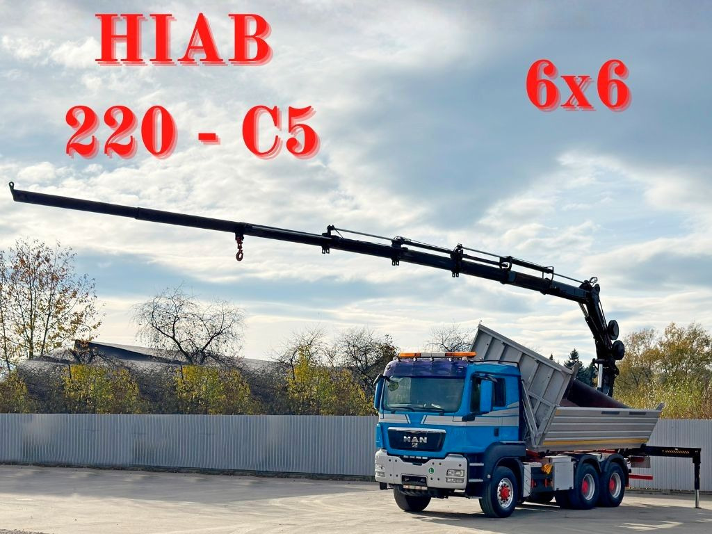 MAN TGS 26.480 * HIAB 220 - C5 + FUNK / 6x6 - Camion basculantă, Camion cu macara: Foto 1 MAN TGS 26.480 * HIAB 220 - C5 + FUNK / 6x6 - Camion basculantă, Camion cu macara: Foto 1