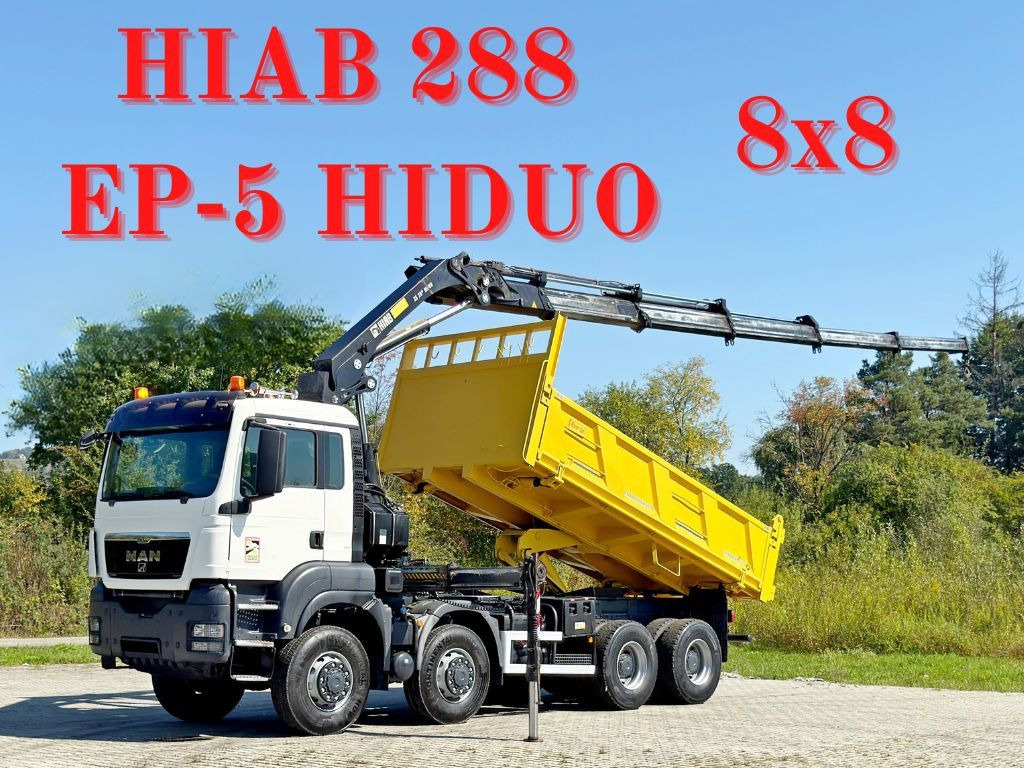 MAN TGS 32.510 * HIAB 288 EP - 5HIDUO/ FUNK * 8x8 - Camion basculantă, Camion cu macara: Foto 1 MAN TGS 32.510 * HIAB 288 EP - 5HIDUO/ FUNK * 8x8 - Camion basculantă, Camion cu macara: Foto 1