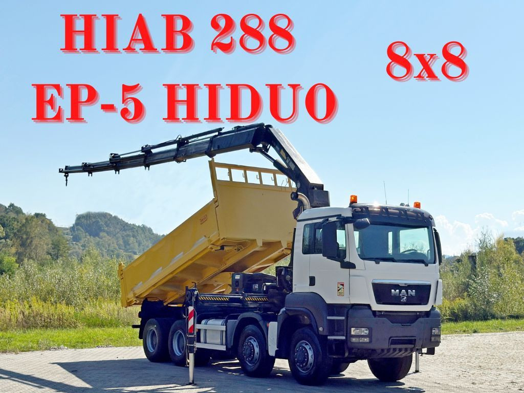 MAN TGS 32.510 * HIAB 288 EP - 5HIDUO/ FUNK * 8x8 - Camion cu macara: Foto 1 MAN TGS 32.510 * HIAB 288 EP - 5HIDUO/ FUNK * 8x8 - Camion cu macara: Foto 1