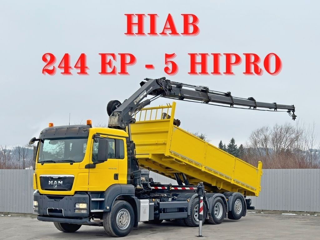 MAN TGS 35.400 * HIAB 244 EP - 5 HIPRO + FUNK * 8x4 - Camion cu macara: Foto 1 MAN TGS 35.400 * HIAB 244 EP - 5 HIPRO + FUNK * 8x4 - Camion cu macara: Foto 1