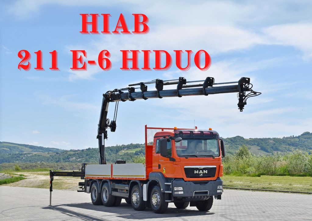 MAN TGS 35.440 * HIAB 211 E-6 HIDUO +FUNK / 8x4 MAN TGS 35.440 * HIAB 211 E-6 HIDUO +FUNK / 8x4 - Camion cu macara, Camion platformă: Foto 1 MAN TGS 35.440 * HIAB 211 E-6 HIDUO +FUNK / 8x4 MAN TGS 35.440 * HIAB 211 E-6 HIDUO +FUNK / 8x4 - Camion cu macara, Camion platformă: Foto 1