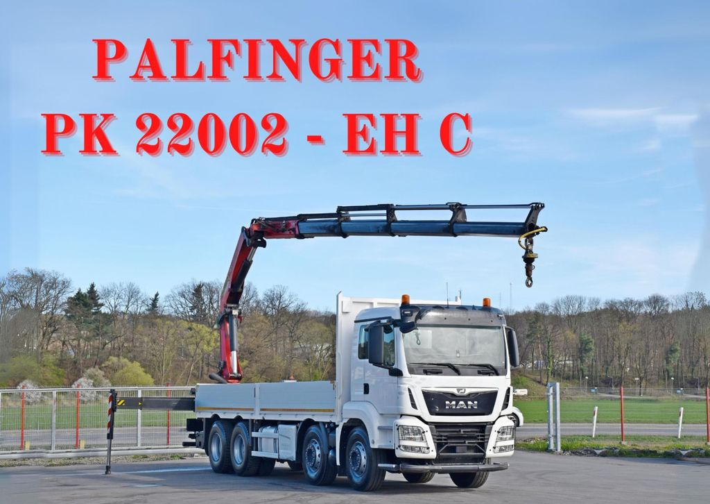 MAN TGS 35.500 * PK 22002 - EH C + FUNK * 8x4 * TOP - Camion cu macara, Camion platformă: Foto 1 MAN TGS 35.500 * PK 22002 - EH C + FUNK * 8x4 * TOP - Camion cu macara, Camion platformă: Foto 1
