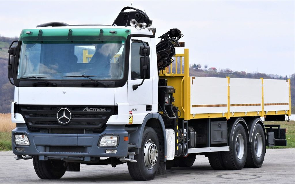 Mercedes-Benz ACTROS 2632 * HIAB 144B-3HIDUO+FUNK / 6x4 Mercedes-Benz ACTROS 2632 * HIAB 144B-3HIDUO+FUNK / 6x4 - Camion cu macara, Camion platformă: Foto 4 Mercedes-Benz ACTROS 2632 * HIAB 144B-3HIDUO+FUNK / 6x4 Mercedes-Benz ACTROS 2632 * HIAB 144B-3HIDUO+FUNK / 6x4 - Camion cu macara, Camion platformă: Foto 4