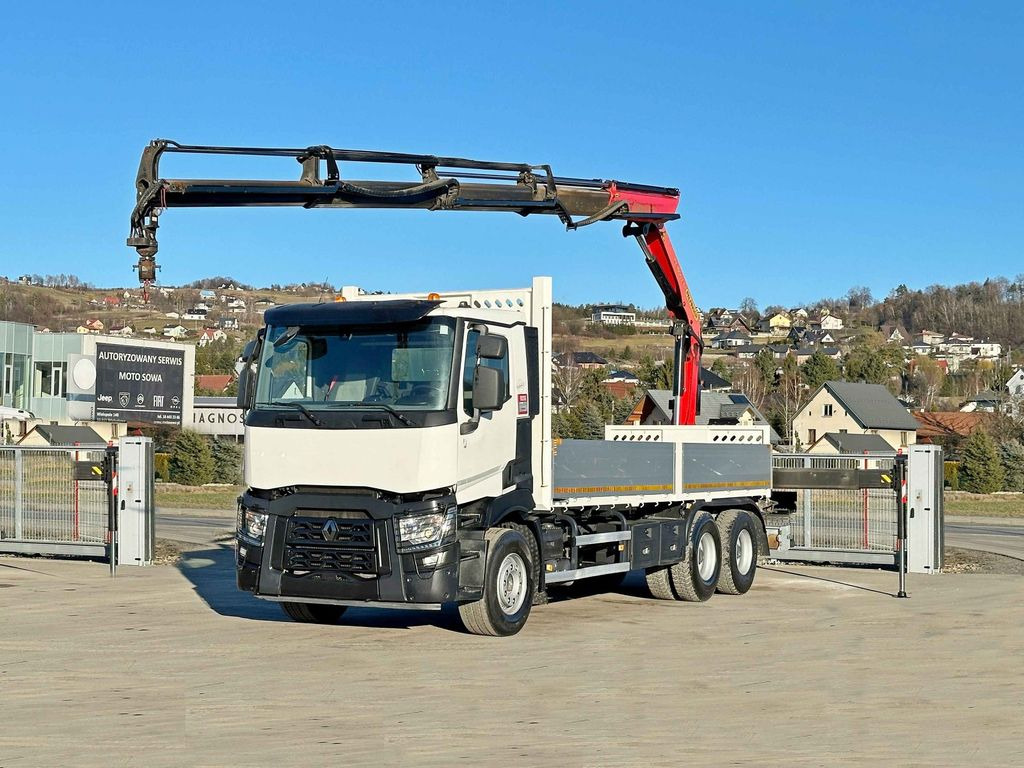 Renault C 380 *PRITSCHE 6,80m * PK 18002-EH C + FUNK*6x4 - Camion cu macara, Camion platformă: Foto 2 Renault C 380 *PRITSCHE 6,80m * PK 18002-EH C + FUNK*6x4 - Camion cu macara, Camion platformă: Foto 2