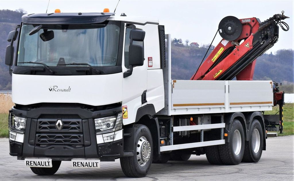 Renault C 460 * HMF 1510 K6 + FUNK * 6x4 - Camion cu macara, Camion platformă: Foto 3 Renault C 460 * HMF 1510 K6 + FUNK * 6x4 - Camion cu macara, Camion platformă: Foto 3