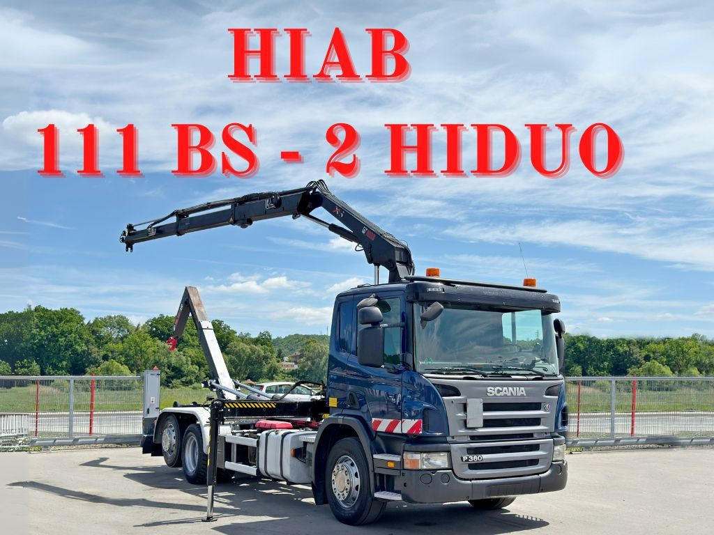 Scania P 360 * ABROLLKIPPER * HIAB 111 BS -2 HIDUO/FUNK - Camion cu cârlig, Camion cu macara: Foto 1 Scania P 360 * ABROLLKIPPER * HIAB 111 BS -2 HIDUO/FUNK - Camion cu cârlig, Camion cu macara: Foto 1