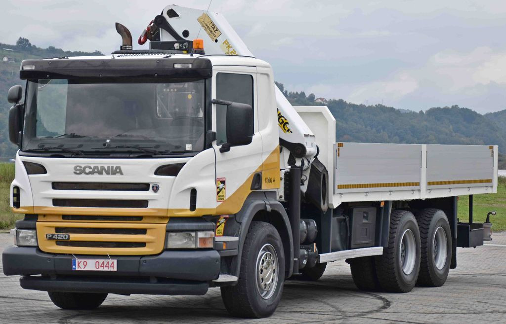 Scania P 420* PRITSCHE 6,40m * PK 29002+FUNK * 6x4 Scania P 420* PRITSCHE 6,40m * PK 29002+FUNK * 6x4 - Camion cu macara, Camion platformă: Foto 3 Scania P 420* PRITSCHE 6,40m * PK 29002+FUNK * 6x4 Scania P 420* PRITSCHE 6,40m * PK 29002+FUNK * 6x4 - Camion cu macara, Camion platformă: Foto 3