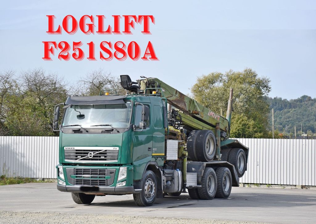 Volvo FH 500 * LOGLIFT F251 S80A + Anhänger /6x4 - Camion forestier, Camion cu macara: Foto 1 Volvo FH 500 * LOGLIFT F251 S80A + Anhänger /6x4 - Camion forestier, Camion cu macara: Foto 1
