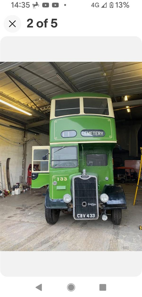 1949 Guy Arab back loader, half cab double decker - Autobuz supraetajat: Foto 2 1949 Guy Arab back loader, half cab double decker - Autobuz supraetajat: Foto 2