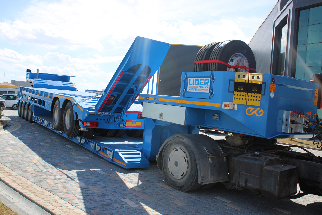 Semiremorcă transport agabaritic pentru transport de utilaje grele nou LIDER 2025 READY IN STOCK UNUSED FRONT LOADING: Foto 16