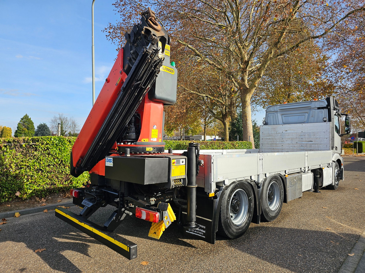 Camion platformă, Camion cu macara Mercedes Benz Actros 2645 6x4: Foto 8