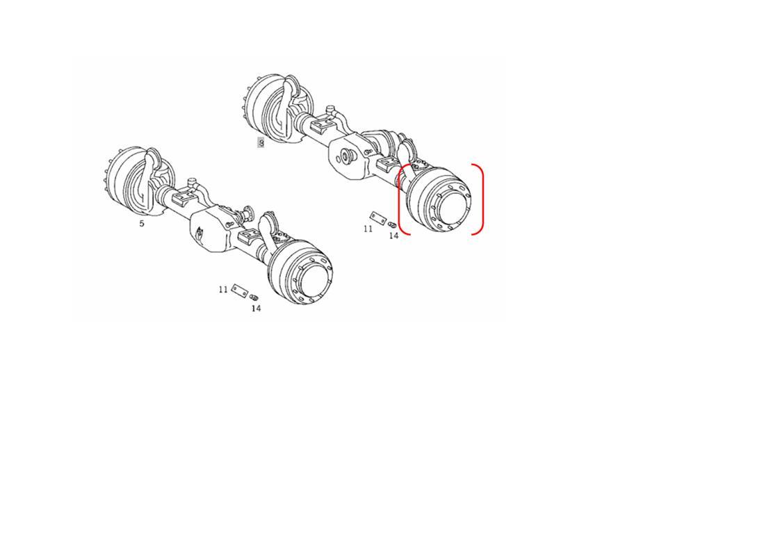 Butuc pentru Camion BELL HUB MERCEDES 1735 4X4: Foto 7