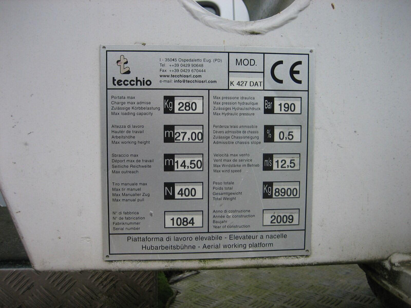 Mercedes-Benz Atego 1324 Bucket truck - Tecchio 27 m - Camion, Camion cu macara: Foto 3 Mercedes-Benz Atego 1324 Bucket truck - Tecchio 27 m - Camion, Camion cu macara: Foto 3