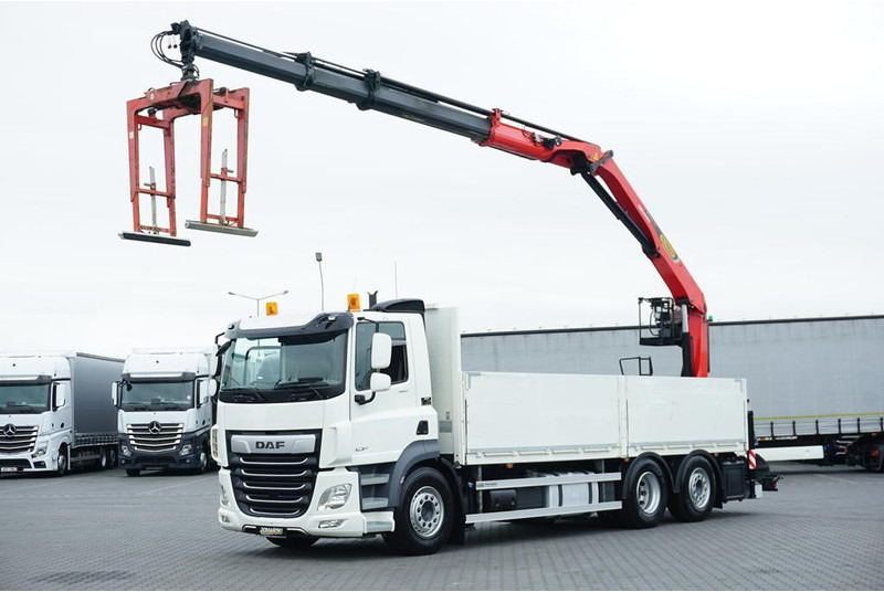 DAF CF / 480 / 6 X 2 / SKRZYNIOWY + HDS / PALFINGER PK 22 001L / OŚ - Camion platformă, Camion cu macara: Foto 1 DAF CF / 480 / 6 X 2 / SKRZYNIOWY + HDS / PALFINGER PK 22 001L / OŚ - Camion platformă, Camion cu macara: Foto 1