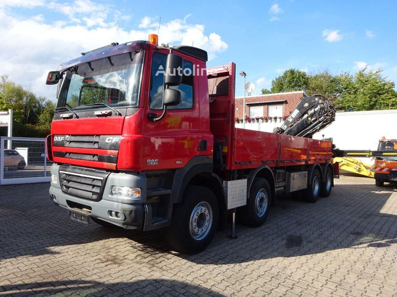DAF CF 85.410 - Flatbed + crane - Camion platformă, Camion cu macara: Foto 1 DAF CF 85.410 - Flatbed + crane - Camion platformă, Camion cu macara: Foto 1