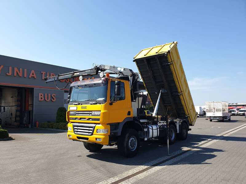 DAF CF GINAF X3335 S 6x6 DUMP TRUCK+HDS ATLAS 1460 HYDROBORD - Camion basculantă, Camion cu macara: Foto 1 DAF CF GINAF X3335 S 6x6 DUMP TRUCK+HDS ATLAS 1460 HYDROBORD - Camion basculantă, Camion cu macara: Foto 1