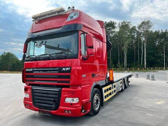 Camion platformă, Camion cu macara DAF XF 105 6x2 HMF 4020 EURO 5 KRAN CRANE: Foto 8