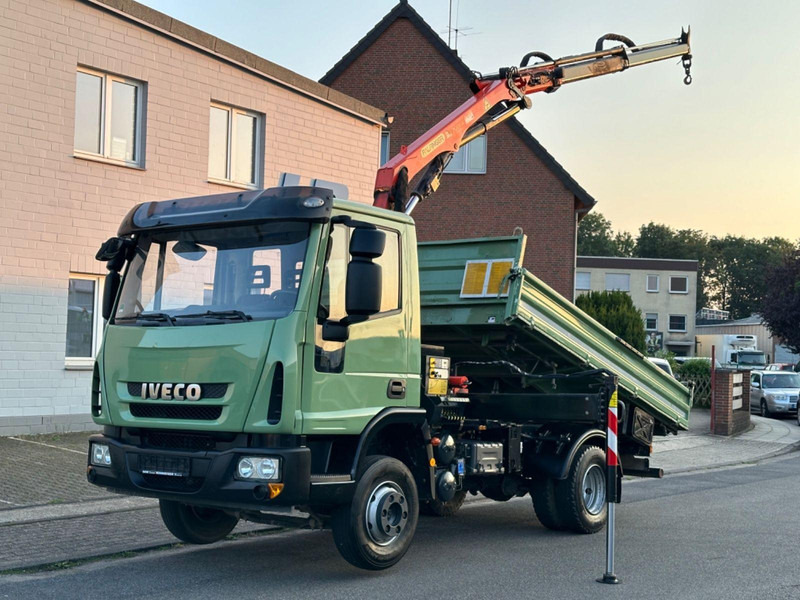 Iveco ML 80E18K M Tipper + Crane Palfinger PK7001-K - Camion basculantă, Camion cu macara: Foto 1 Iveco ML 80E18K M Tipper + Crane Palfinger PK7001-K - Camion basculantă, Camion cu macara: Foto 1