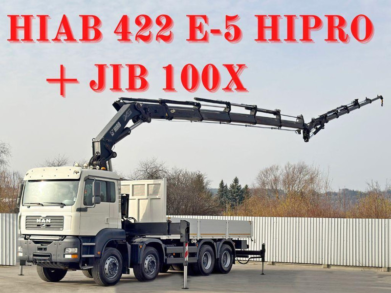 MAN TGA 35.430 * HIAB 422 E - 5 HIPRO + JIB 100X - Camion platformă, Camion cu macara: Foto 1 MAN TGA 35.430 * HIAB 422 E - 5 HIPRO + JIB 100X - Camion platformă, Camion cu macara: Foto 1