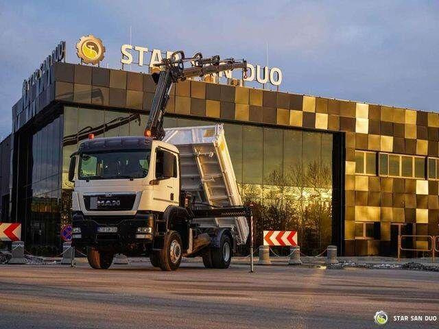 MAN TGS 18.360 4x4 HIAB 144 E-4 Crane Kipper - Camion basculantă, Camion cu macara: Foto 1 MAN TGS 18.360 4x4 HIAB 144 E-4 Crane Kipper - Camion basculantă, Camion cu macara: Foto 1
