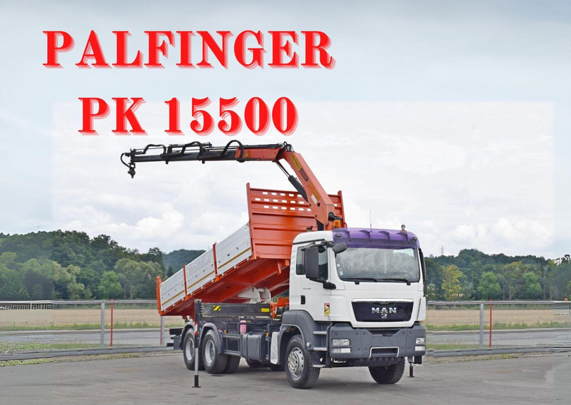 MAN TGS 33.360*KIPPER 6,40m *PK 15500 * 6x4 - Camion basculantă, Camion cu macara: Foto 1 MAN TGS 33.360*KIPPER 6,40m *PK 15500 * 6x4 - Camion basculantă, Camion cu macara: Foto 1