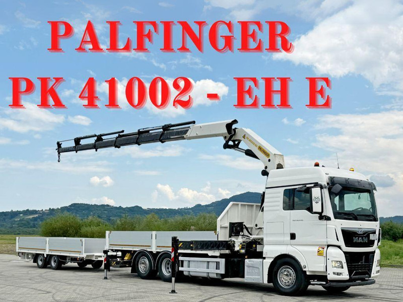 MAN TGX 26.440 * PK 41002-EH E + FUNK + Anhänger*TOP - Camion platformă, Camion cu macara: Foto 1 MAN TGX 26.440 * PK 41002-EH E + FUNK + Anhänger*TOP - Camion platformă, Camion cu macara: Foto 1