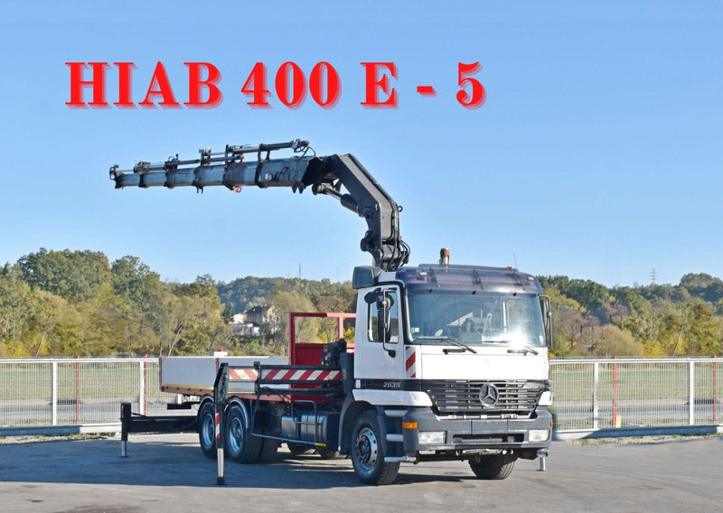 Mercedes-Benz ACTROS 2635 Pritsche - Camion platformă, Camion cu macara: Foto 1 Mercedes-Benz ACTROS 2635 Pritsche - Camion platformă, Camion cu macara: Foto 1