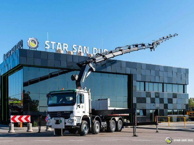 Mercedes-Benz ACTROS 4144 8x4 PALFINGER PK 85002 - Camion platformă, Camion cu macara: Foto 1 Mercedes-Benz ACTROS 4144 8x4 PALFINGER PK 85002 - Camion platformă, Camion cu macara: Foto 1