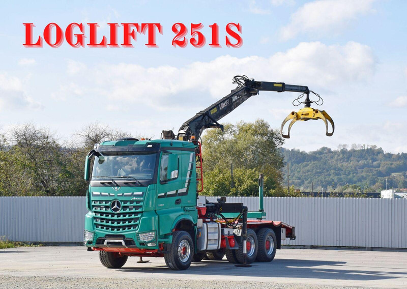 Mercedes-Benz AROCS 3363 *HOLZTRANSPORTER * LOGLIFT 251S /6x4 - Camion forestier, Camion cu macara: Foto 1 Mercedes-Benz AROCS 3363 *HOLZTRANSPORTER * LOGLIFT 251S /6x4 - Camion forestier, Camion cu macara: Foto 1