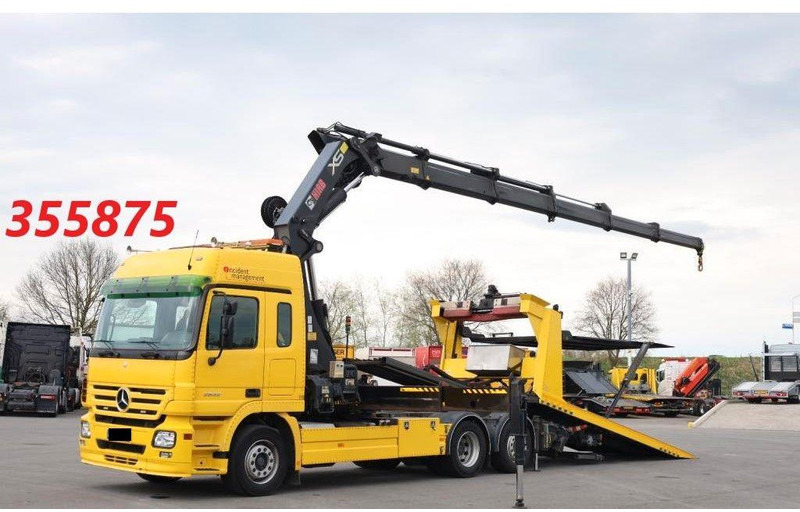 Mercedes-Benz Actros 2532 Vehicle transporter + crane Hiab 477EP-5 HiPro 6x2 - Camion transport auto: Foto 2 Mercedes-Benz Actros 2532 Vehicle transporter + crane Hiab 477EP-5 HiPro 6x2 - Camion transport auto: Foto 2