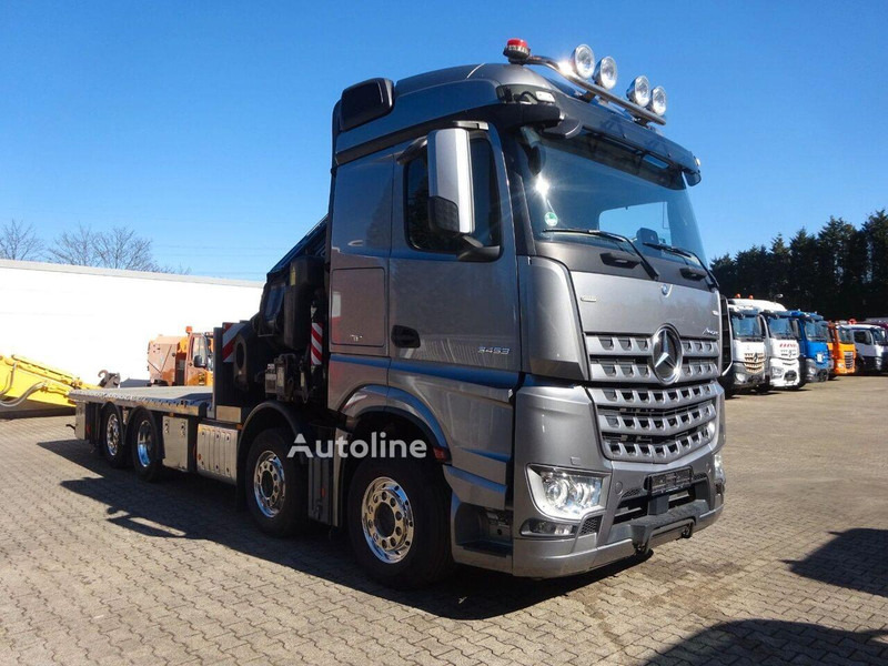 Mercedes-Benz Arocs 3453 8x2 Open Flatbed + Crane Fassi F820 - Camion platformă, Camion cu macara: Foto 1 Mercedes-Benz Arocs 3453 8x2 Open Flatbed + Crane Fassi F820 - Camion platformă, Camion cu macara: Foto 1