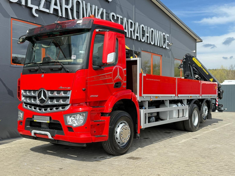 Mercedes-Benz Arocs Actros 2532 / E6 / 6x2 / skrzynia + żuraw Palfinger / budo - Camion platformă, Camion cu macara: Foto 2 Mercedes-Benz Arocs Actros 2532 / E6 / 6x2 / skrzynia + żuraw Palfinger / budo - Camion platformă, Camion cu macara: Foto 2