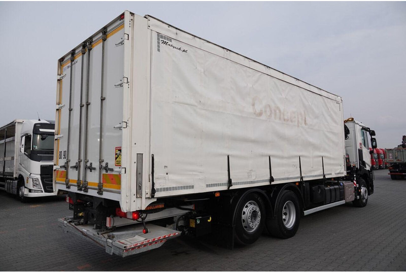 Camion cu prelată Renault C 380 / 6x2 / SKRZYNIOWY / HDS HIAB 138 B-3 WYSÓW 10,5 M / ROTAT: Foto 10