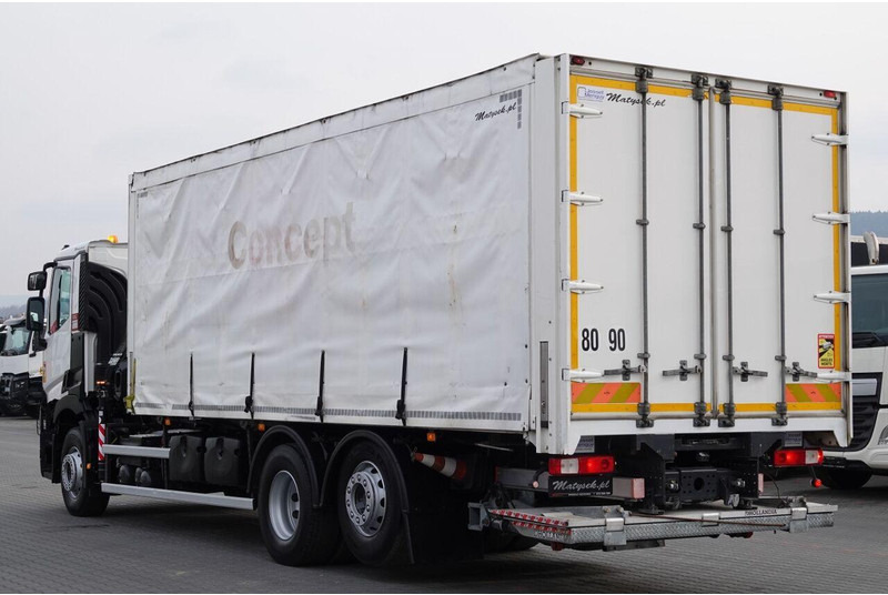 Camion cu prelată Renault C 380 / 6x2 / SKRZYNIOWY / HDS HIAB 138 B-3 WYSÓW 10,5 M / ROTAT: Foto 8
