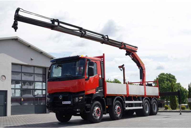 Renault C 430 / 8x4 / SKRZYNIOWY 7 M + HDS PALFINGER PK 24001-K C / WYSÓ - Camion platformă, Camion cu macara: Foto 2 Renault C 430 / 8x4 / SKRZYNIOWY 7 M + HDS PALFINGER PK 24001-K C / WYSÓ - Camion platformă, Camion cu macara: Foto 2