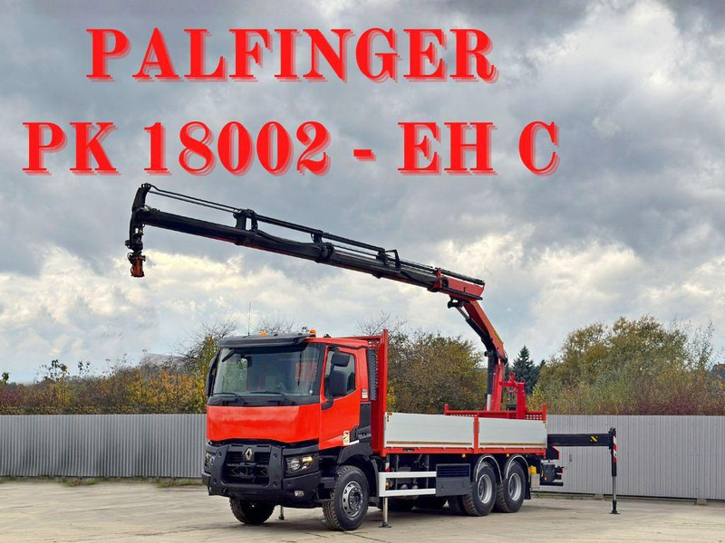 Renault C430 * PALFINGER PK 18002 - EHC + FUNK/ 6x4 - Camion platformă, Camion cu macara: Foto 1 Renault C430 * PALFINGER PK 18002 - EHC + FUNK/ 6x4 - Camion platformă, Camion cu macara: Foto 1