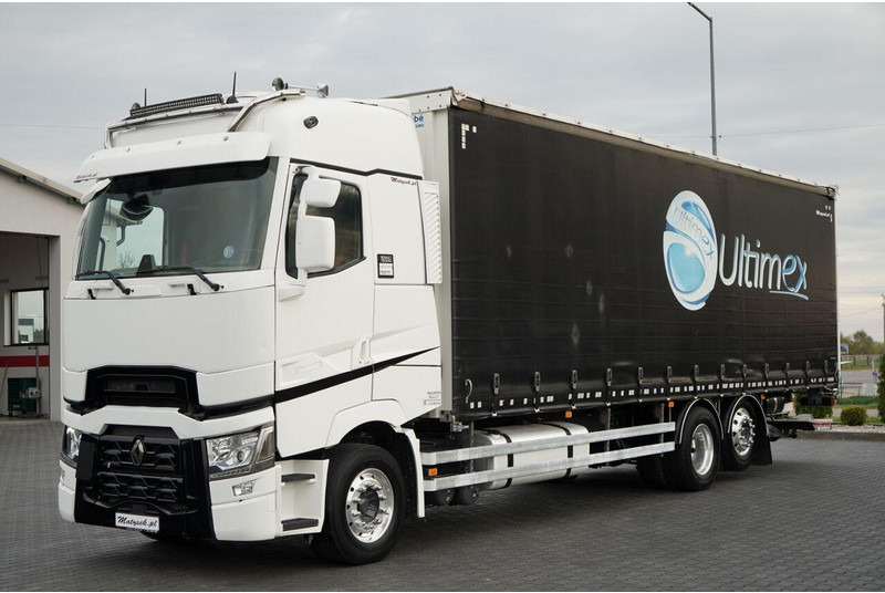 Renault T 440 / 6X2 / SOLÓWKA / FIRANKA 9.5 M / I-PARK COOL / WINDA / AL - Camion cu prelată: Foto 1 Renault T 440 / 6X2 / SOLÓWKA / FIRANKA 9.5 M / I-PARK COOL / WINDA / AL - Camion cu prelată: Foto 1