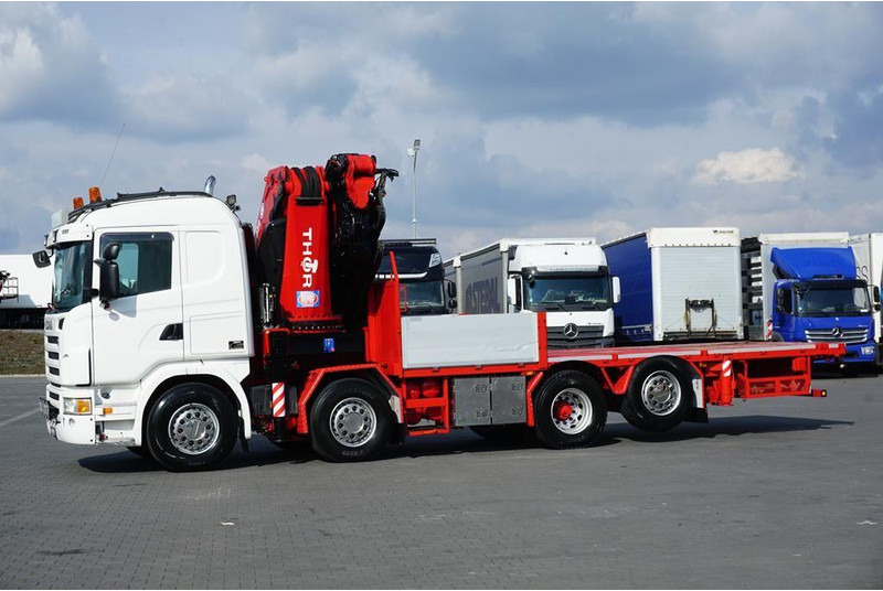 Scania G 480 / 8 X 2 / SKRZYNIOWY + HDS / HMF THOR - O K6 + JIB FJ 2000 - Camion platformă, Camion cu macara: Foto 4 Scania G 480 / 8 X 2 / SKRZYNIOWY + HDS / HMF THOR - O K6 + JIB FJ 2000 - Camion platformă, Camion cu macara: Foto 4