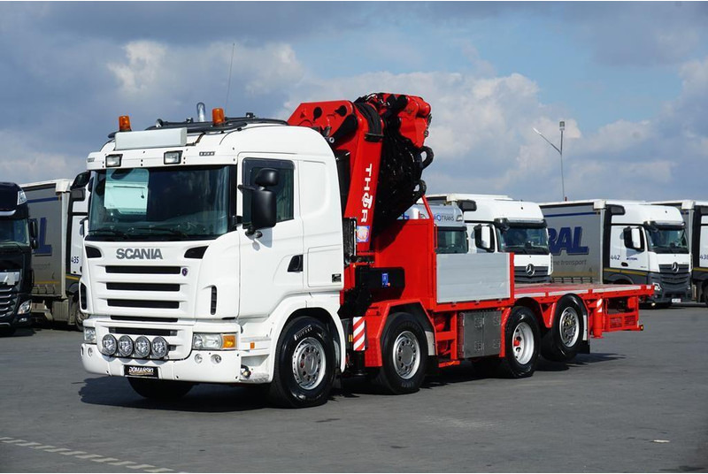 Scania G 480 / 8 X 2 / SKRZYNIOWY + HDS / HMF THOR - O K6 + JIB FJ 2000 - Camion platformă, Camion cu macara: Foto 3 Scania G 480 / 8 X 2 / SKRZYNIOWY + HDS / HMF THOR - O K6 + JIB FJ 2000 - Camion platformă, Camion cu macara: Foto 3