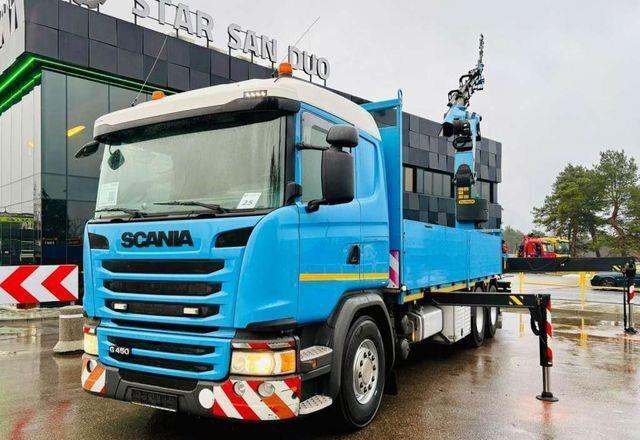 Scania G450 6x4 PALFINGER PK 42002 SH Fly Jib Crane - Camion platformă, Camion cu macara: Foto 4 Scania G450 6x4 PALFINGER PK 42002 SH Fly Jib Crane - Camion platformă, Camion cu macara: Foto 4