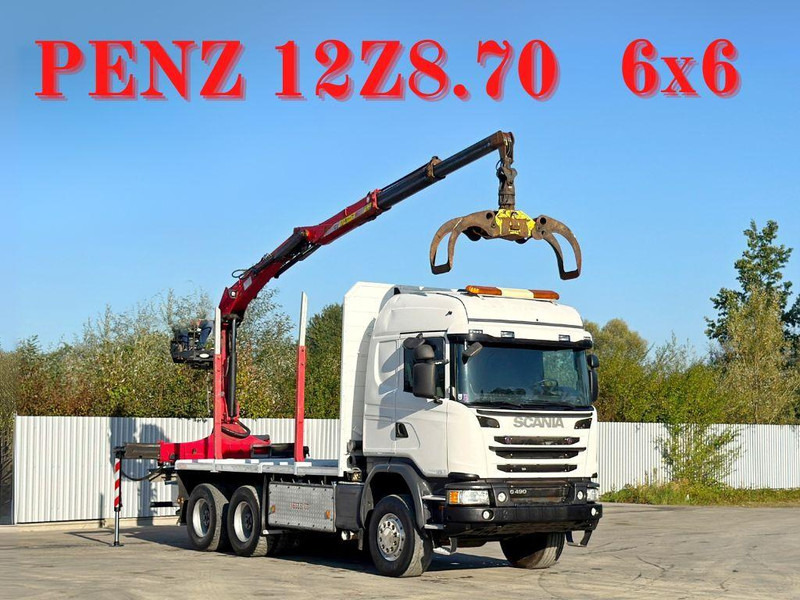 Scania G490 - Camion forestier, Camion cu macara: Foto 1 Scania G490 - Camion forestier, Camion cu macara: Foto 1