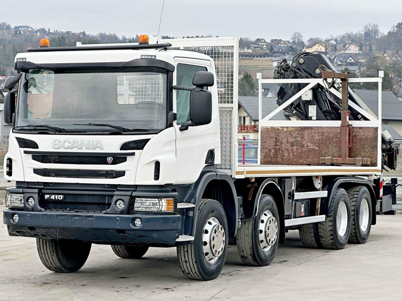 Scania P 410*PLATFORM 7,00m*HIAB 244 E-5 HIPRO+FUNK/8x4 - Camion platformă, Camion cu macara: Foto 4 Scania P 410*PLATFORM 7,00m*HIAB 244 E-5 HIPRO+FUNK/8x4 - Camion platformă, Camion cu macara: Foto 4