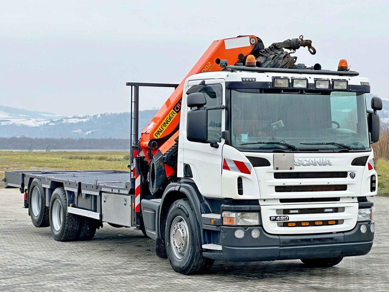 Scania P 420* PLATFORM 6,80m * PK 29002+FUNK * TOP - Camion platformă, Camion cu macara: Foto 4 Scania P 420* PLATFORM 6,80m * PK 29002+FUNK * TOP - Camion platformă, Camion cu macara: Foto 4