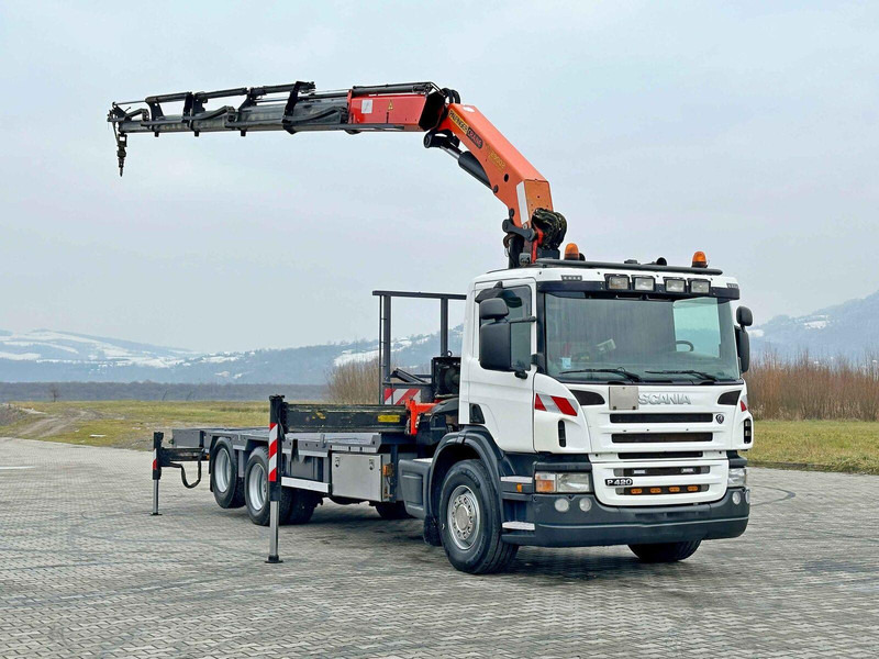Scania P 420* PLATFORM 6,80m * PK 29002+FUNK * TOP - Camion platformă, Camion cu macara: Foto 2 Scania P 420* PLATFORM 6,80m * PK 29002+FUNK * TOP - Camion platformă, Camion cu macara: Foto 2