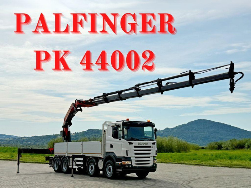 Scania R 420 PRITSCHE 6,47 m * PK 44002/FUNK * 8x4 /TOP - Camion platformă, Camion cu macara: Foto 1 Scania R 420 PRITSCHE 6,47 m * PK 44002/FUNK * 8x4 /TOP - Camion platformă, Camion cu macara: Foto 1