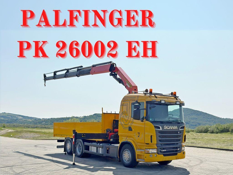Scania R 500 * PK 26002 EH + FUNK * TOPZUSTAND - Camion platformă, Camion cu macara: Foto 1 Scania R 500 * PK 26002 EH + FUNK * TOPZUSTAND - Camion platformă, Camion cu macara: Foto 1