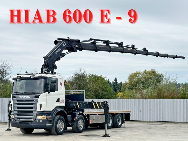 Scania R 620*PLATFORM 6,45m*HIAB 600 E - 9 + FUNK / 8x4 - Camion platformă, Camion cu macara: Foto 1 Scania R 620*PLATFORM 6,45m*HIAB 600 E - 9 + FUNK / 8x4 - Camion platformă, Camion cu macara: Foto 1