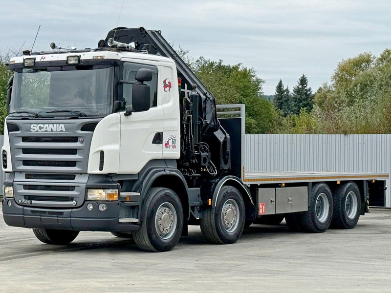 Scania R 620*PLATFORM 6,45m*HIAB 600 E - 9 + FUNK / 8x4 - Camion platformă, Camion cu macara: Foto 3 Scania R 620*PLATFORM 6,45m*HIAB 600 E - 9 + FUNK / 8x4 - Camion platformă, Camion cu macara: Foto 3