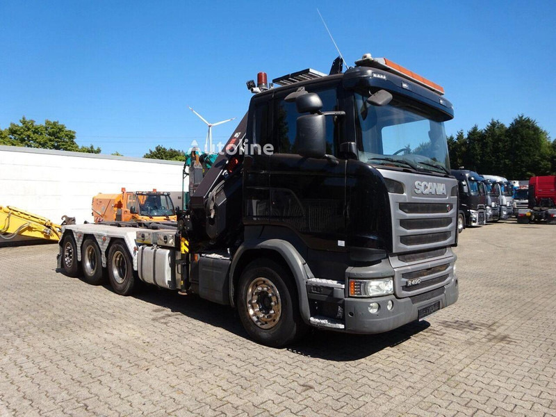 Scania R490 - Hook lift truck + crane 8x4 - Camion cu cârlig, Camion cu macara: Foto 2 Scania R490 - Hook lift truck + crane 8x4 - Camion cu cârlig, Camion cu macara: Foto 2